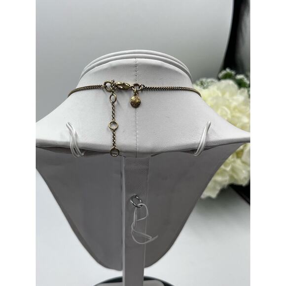 J. Crew Dusty Pink Rhinestone Ice Cube Gold Tone Necklace - Picture 7 of 13